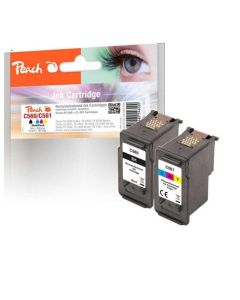 PEACH kompatibilní cartridge HP PG-560BK, CL-561C, CombiPack, black, colour, 1x8ml, 1x8,5ml