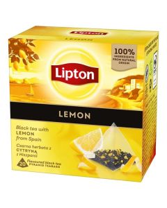 Černý čaj Lipton - pyramidy, citron, 20x 1,7 g