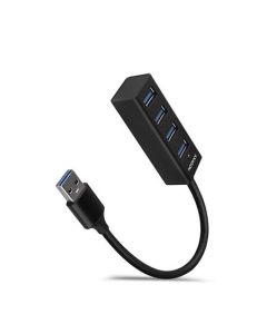 AXAGON HUE-M1A, 4x USB 3.2 Gen 1 MINI hub, kovový, kabel USB-A 20cm
