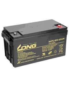Baterie Long 12V 65Ah olověný akumulátor LongLife M6 10-12 let (WPL65-12AN)