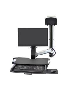 ERGOTRON StyleView® Combo System with Worksurface, Small CPU Holder (aluminum), držák na zeď, monitor/pc/myš/klávesnice