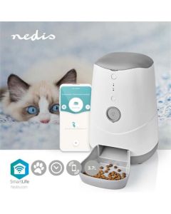Nedis WIFIPET10CWT - Chytrý Automat na Krmivo pro domácí mazlíčky, WiFi, Android/iOS