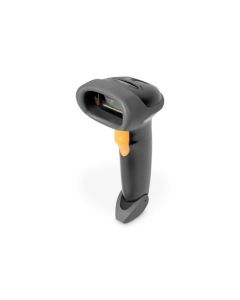 DIGITUS Ruční skener čárových kódů  2D, kompatibilní s QR kódem , obousměrný 200 skenů/s, 2 m kabel USB-RJ45, s držákem