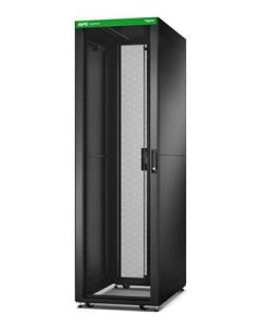 APC Easy Rack 600mm/48U/1000mm with Roof, Side panel,castors,feet and 4 Brackets, No Bottom, black