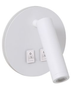 IMMAX GOAL designové nástěnné LED svítidlo, 2 vypínače, 6W, bílé