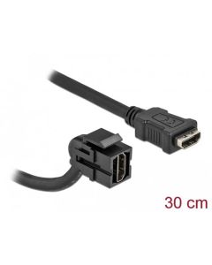 Delock Keystone modul HDMI samice 110° > HDMI samice s kabelem černá
