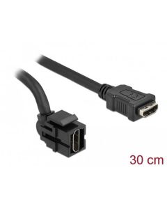Delock Keystone modul HDMI samice 250° > HDMI samice s kabelem černá