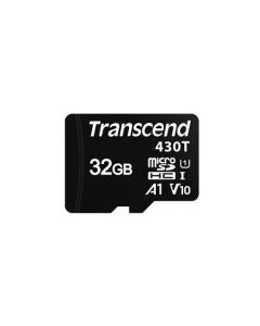 Transcend 32GB microSDHC430T UHS-I U1 (Class 10) V10 A1 3K P/E paměťová karta, 100MB/s R, 70MB/s W, černá, tray balení