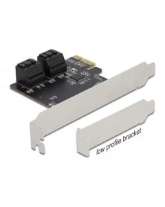 Delock Karta PCI Express x1 SATA se 4 porty - Low Profile