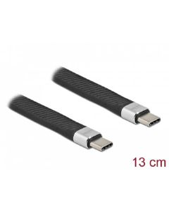 Delock FPC plochý stuhový kabel, USB Type-C™ na Lightning™ pro iPhone™, iPad™ a iPod™, 13 cm