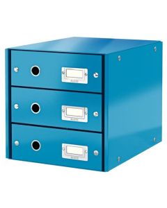 LEITZ Zásuvkový box Click&Store, 3 zásuvky, modrá