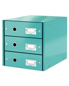 LEITZ Zásuvkový box  Click&Store, 3 zásuvky, ledově modrá