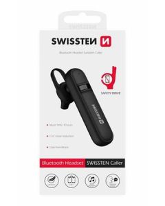 SWISSTEN BLUETOOTH HEADSET CALLER CERNÝ