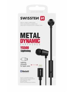 SWISSTEN SLUCHÁTKA EARBUDS DYNAMIC LIGHTNING YS500 ČERNÝ