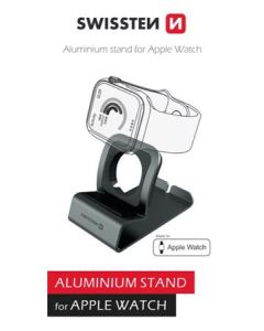 SWISSTEN HLINÍKOVÝ STOJÁNEK PRO iWATCH ŠEDÝ