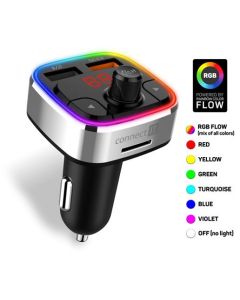 CONNECT IT CarRGB Bezdrátový FM transmitter, 2xUSB+MicroSD, STŘÍBRNÝ