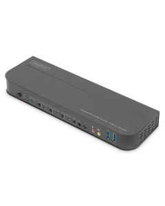 DIGITUS přepínač KVM, 4portový, 4K60Hz, 4 x DP vstup, 1 x DP / HDMI výstup