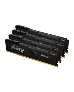 KINGSTON 64GB 3200MHz DDR4 CL16 DIMM (Kit of 4) FURY Beast Black