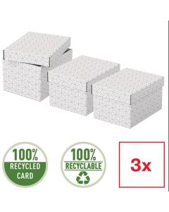 Esselte Home, set 3 ks, velikost S, bílá