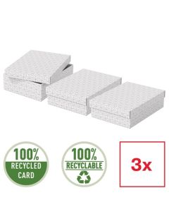 Esselte Home, set 3 ks, velikost M nízký, bílá