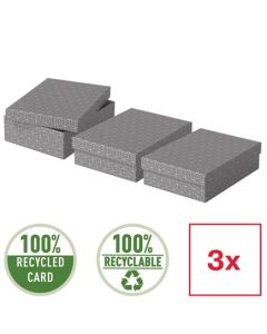 Esselte Home, set 3 ks, velikost M nízký, šedá
