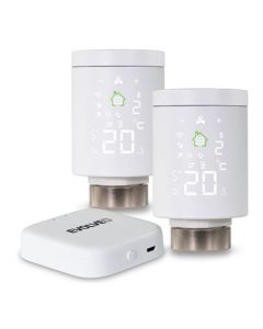 EVOLVEO Heat M30 Starter Pack, 2× chytrá termostatická hlavice na radiátor & centrální jednotka