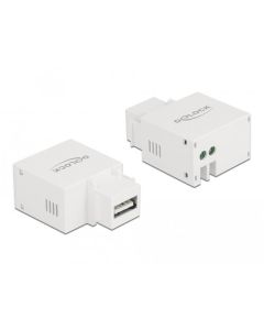Delock Keystone Modul s nabíjecím portem USB A, 2.1 A, bílá