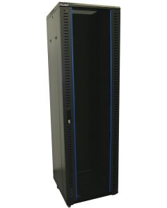 XtendLan 42U/600x800 stojanový, černý, skleněné dveře, plná záda