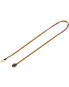 PremiumCord prodlužovací kabel pro ventilátor počítače, 3pinový konektor samec / samice, délka 60cm