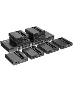 HDMI 1-8 splitter+extender po CAT6/6a/7, 4k,až 70m