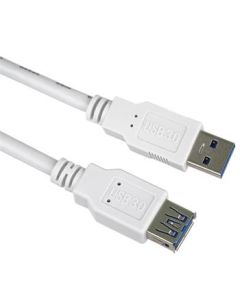 PremiumCord Prodlužovací kabel USB 3.0 Super-speed 5Gbps A-A, MF, 9pin, 1m bílá