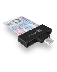 CONNECT IT USB čtečka eObčanek a čipových karet, ČERNÁ
