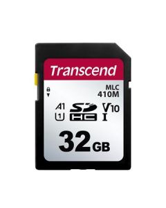 Transcend 32GB SDHC410M UHS-I U1 (Class 10) V10 A1 3K P/E MLC průmyslová paměťová karta (bez adaptéru), 95MB/s R, 12MB/s