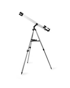 Nedis SCTE5060WT - Teleskop | Clona: 50 mm | Ohnisková vzdálenost: 600 mm | Max. pracovní výška: 125 cm | Tripod | Bílá 
