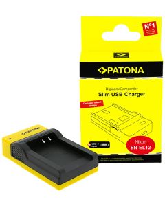 PATONA nabíječka Foto Nikon EN-EL12/NP-FM500H slim, USB-C