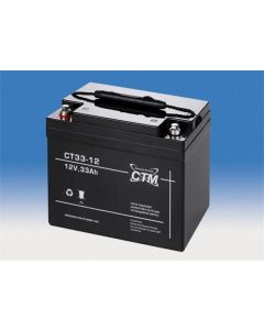 Fukawa CT 12-33 olověný akumulátor; 12V; 33Ah; závit M6; životnost 5let