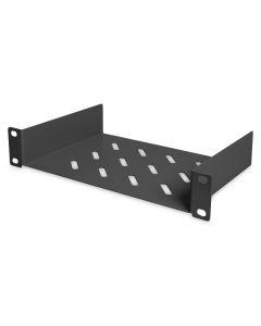Digitus 10" police 1U,černá, nosnost 25kg hl. 25,4 cm