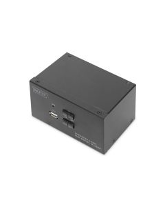 DIGITUS KVM přepínač, 2 porty, dva displeje, 4K, HDMI
