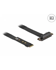 Delock Adaptér M.2 klíč M na PCIe x4 NVMe, pravoúhlý, s kabelem délky 20 cm