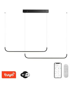 IMMAX NEO LITE PATTINI SMART závěsné svítidlo dvojité černé 56W s podporou BEACON, Wi-Fi, TUYA
