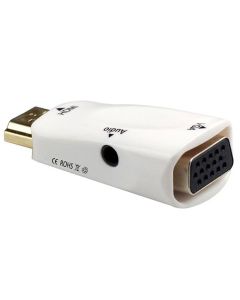 PremiumCord konvertor HDMI na VGA + audio/ bílý