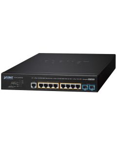 Planet AVS-4210-8HP2X managed AV switch, 8x1Gb, 2x10Gb SFP+, 4x PoE 802.3at + 4x PoE 802.3bt 240W, 0~50°C , QoS