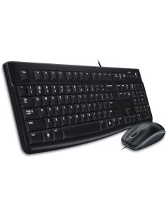 Logitech set MK120/ Drátová klávesnice + myš/ USB/ CZ/SK/ černý
