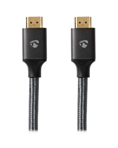 NEDIS PROFIGOLD Ultra High Speed HDMI 2.1 kabel/ 8K@60H/ zlacené konektory HDMI-HDMI/ bavlna/ antracit/ BOX/ 2m