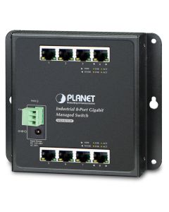 Planet WGS-4215-8T plochý L4 switch, 8x1Gb, 12-48VDC/24VAC, -40~75°C, IP30, fanless