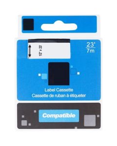 PRINTLINE kompatibilní páska s DYMO 45015, S07205500, 12mm, 7m, červený tisk/bílý podklad, D1