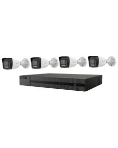HiLook Powered by HIKVISION/ Smart Hybrid Light KIT/ 1x NVR-104MH-C/4P(D)/ 4x IPC-B140HA-LU