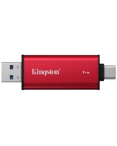 KINGSTON Dual Portable SSD 1TB SSD / externí SSD / USB type A + C / USB 3.2 Gen 2x2 / černo-červený