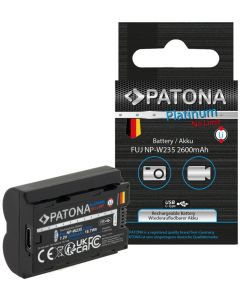 PATONA baterie pro foto Fuji NP-W235 2600mAh Li-Ion Platinum USB-C nabíjení