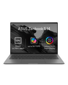 ASUS Zenbook S 14 OLED/UX5406AA-OLED234XZ/U9-386H/14"/2880x1800/T/32GB/1TB/Intel int/W11P/Gray/2R